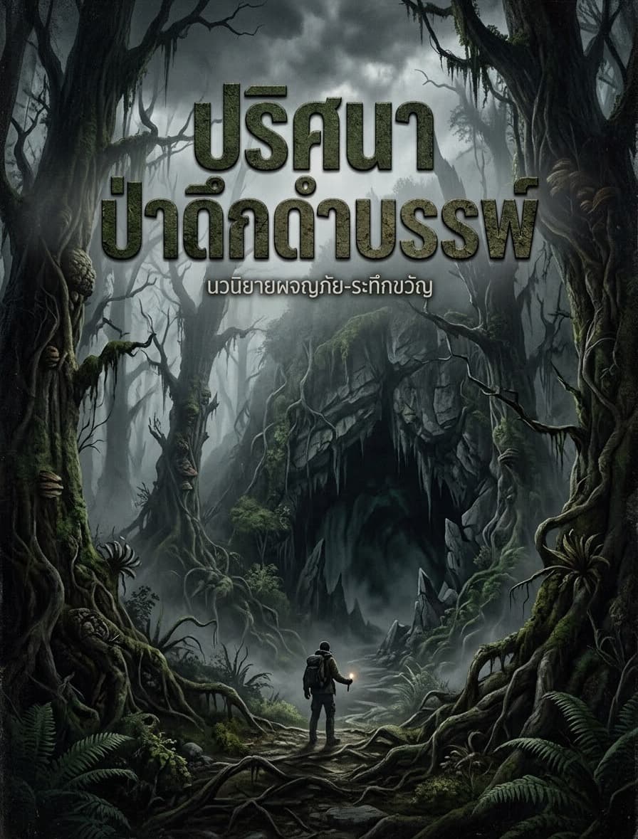 ปกนิยาย ปริศนาป่าดึกดำบรรพ์