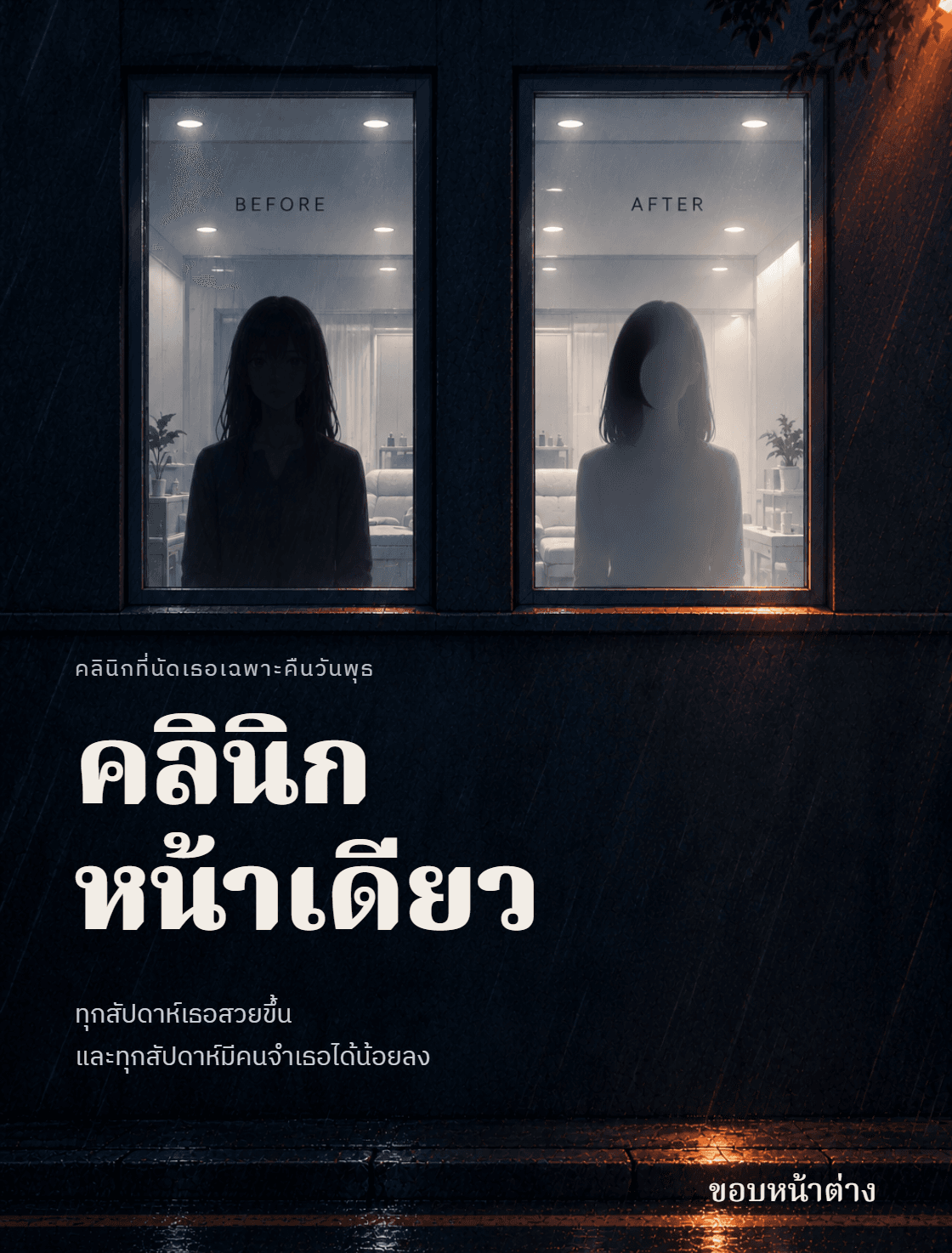 ปกนิยาย คลินิกหน้าเดียว